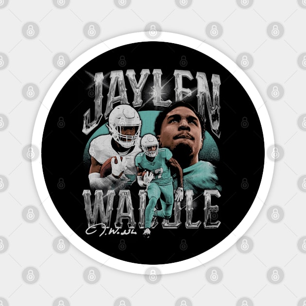 Jaylen Waddle Miami Vintage Magnet by ClarityMacaws